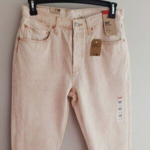 'Levi's' 501 Natural Jean Size 30 X 30 NWT Button